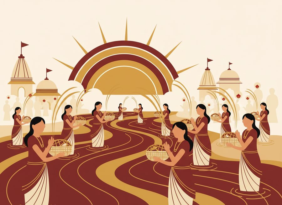 Chhath Puja — festival illustration