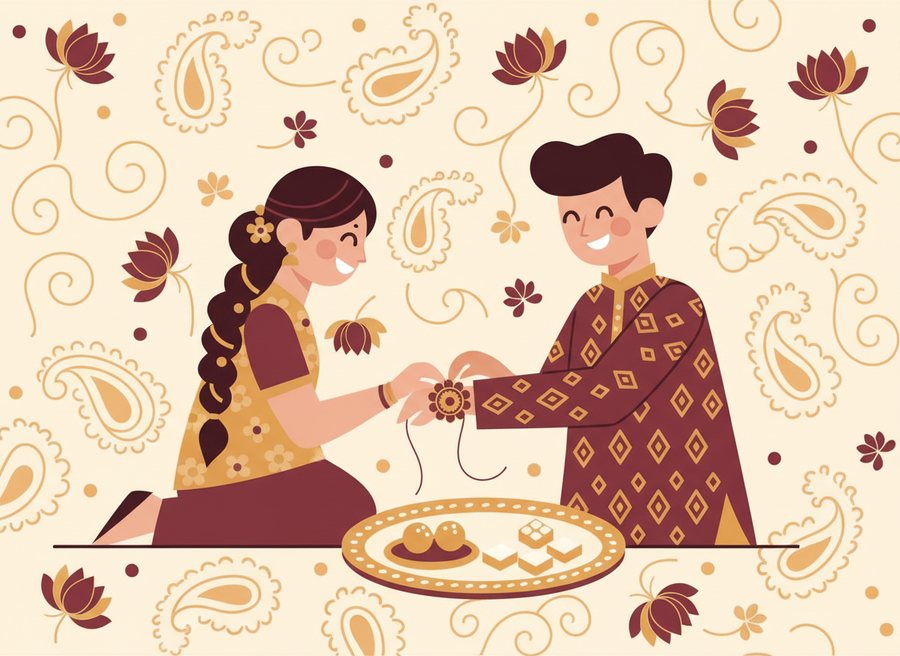Raksha Bandhan — festival illustration